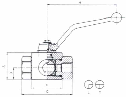 HS-GE-03L/T高压三通球阀